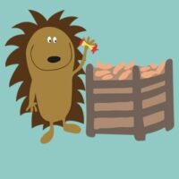 Kupacs süni komposztál